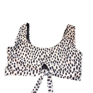 Spotted Black and White Bikini Top